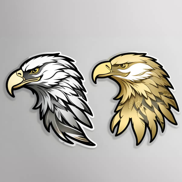 Silver & Gold Vinyl Stickers Silver & Gold Vinyl Stickers